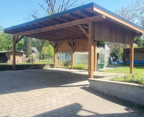 Fabrication et pose d’un carport pour 2 véhicules