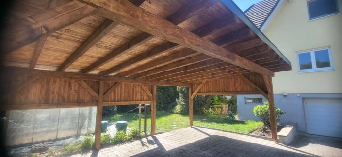 Fabrication et pose d’un carport pour 2 véhicules