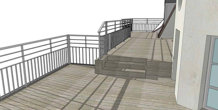 réalisation d’une terrasse en composite à Strasbourg Réalisation d'une terrasse en bois composite à Strasbourg