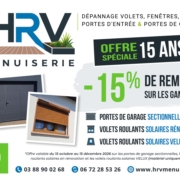 Offre spéciale 15 ans HRV Menuiserie du 15/10 au 15/12/2026
